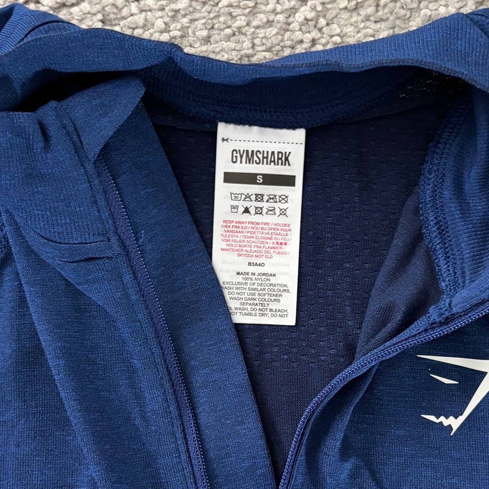 Gymshark Women’s Blue Quarter Zip - Picture 3 of 5